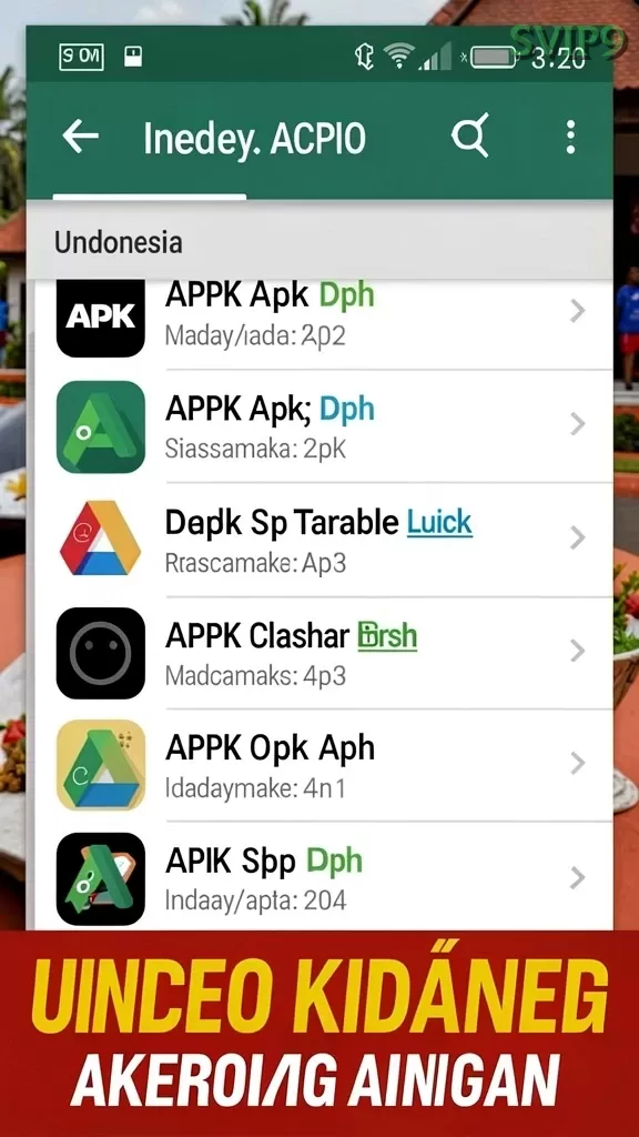 Cuplikan layar menu unduhan svip9 untuk perangkat Android